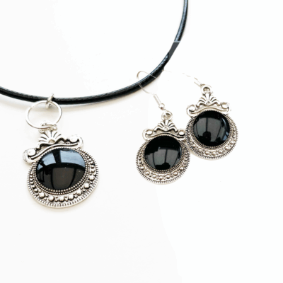 Elegant Trio, Necklace and Earring Set for Emf Protection