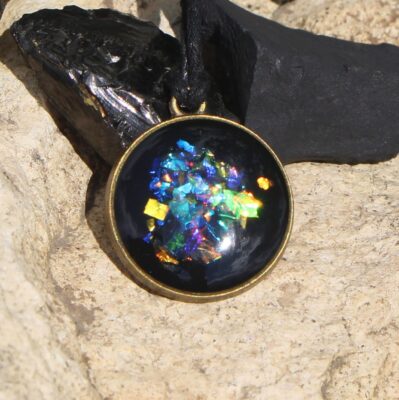 Shungite Pendant Silver Infused & Elite Shungite: Tested- Robust EMF Solution