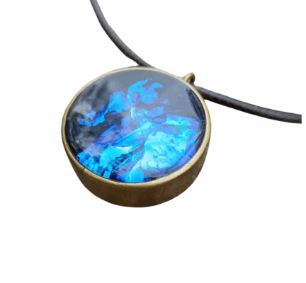 Blue 'Conker' shungite for powerful calming and with Instantly Effective Robust Emf Protection